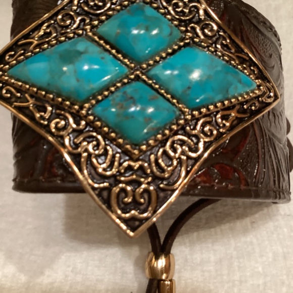 Studio Barse Corseted Leather Braclet size 7 NWOT - Picture 4 of 4